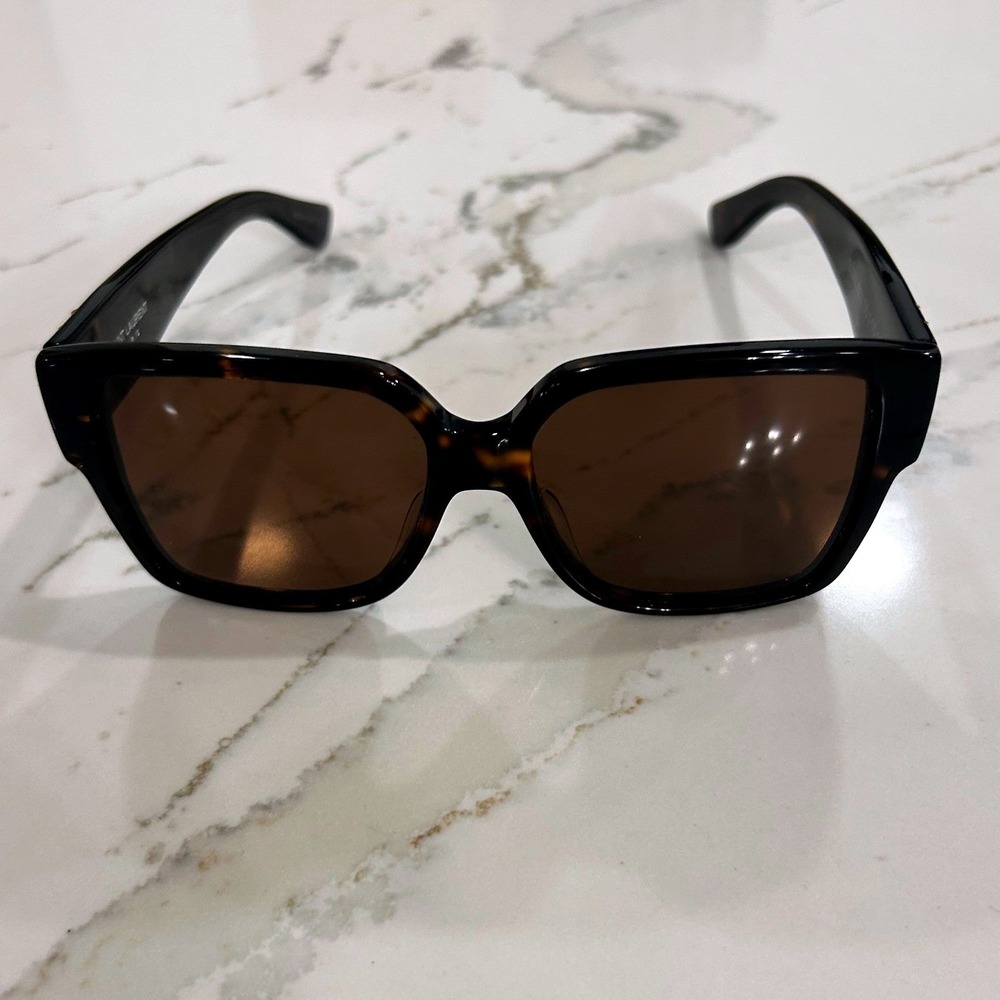Saint Laurent SL M9 003 Sunglasses Tortoise Shell YSL Monogram Square Womens - Picture 2 of 10